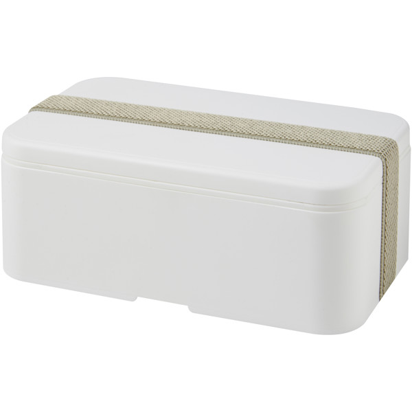 MIYO 700 ml single layer lunch box - White / Pebble Grey