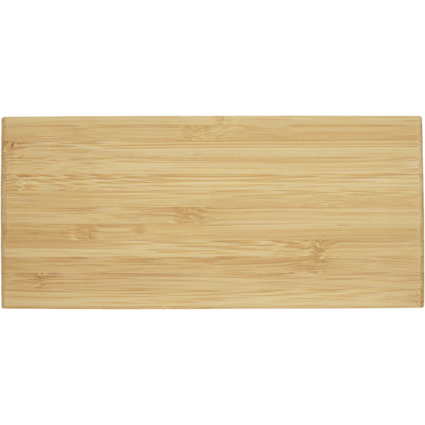 Minata bamboo wireless charger with clock