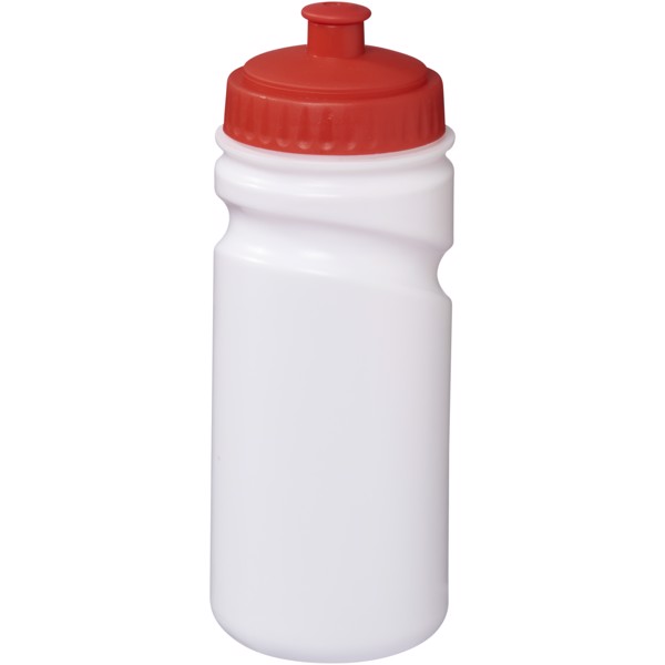 Bidón deportivo cuerpo blanco "Easy Squeezy" - Blanco / Rojo