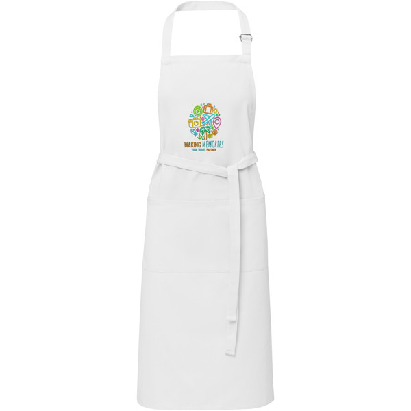 Andrea 240 g/m² apron with adjustable neck strap - White