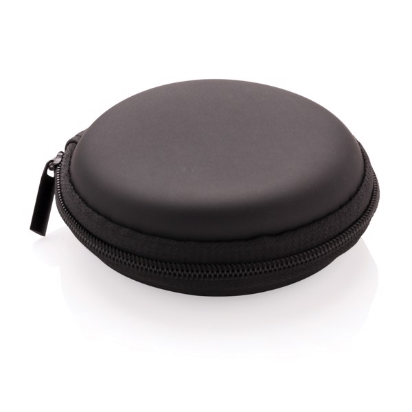 Wireless earbuds in pouch - White