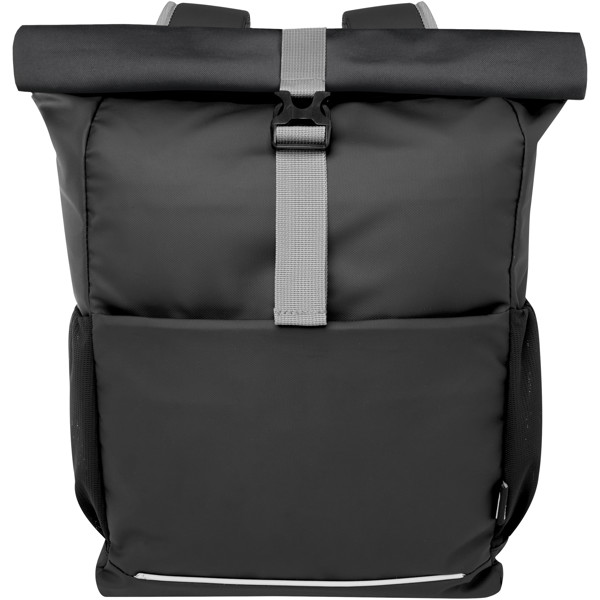 Aqua 15\" GRS recycled water resistant roll-top bike bag 20L