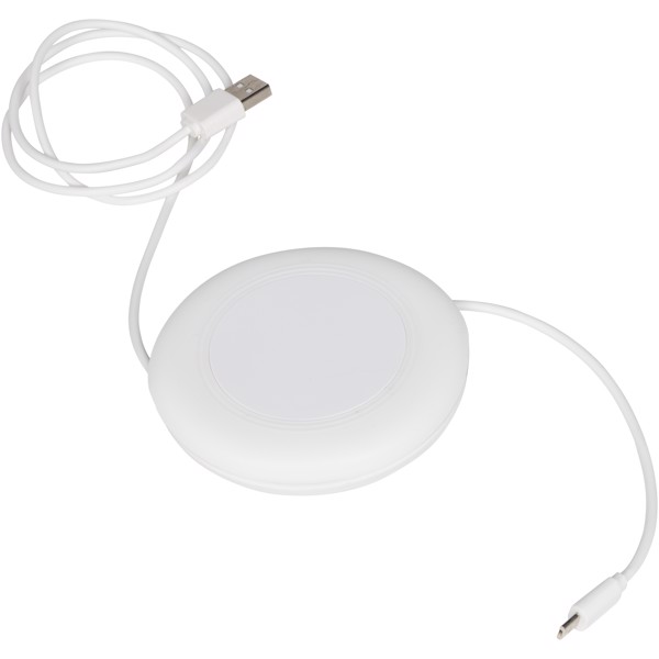 Nebula wireless charging pad with 2-in-1 cable - White