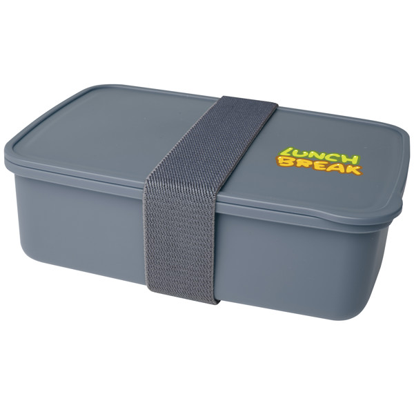 Dovi 800 ml recycled plastic lunch box - Slate Grey