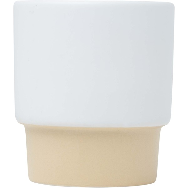 Olympia 130 ml stackable expresso cup with clay bottom - White