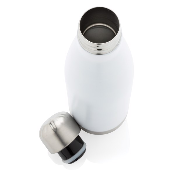 Vacuum insulated stainless steel bottle - White
