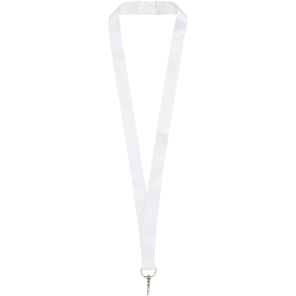 Addie sublimation lanyard with safety breakaway - White / White / 25mm