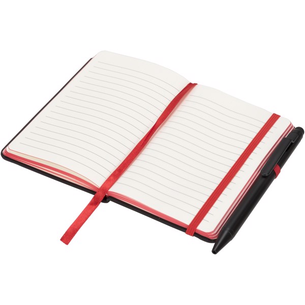 Noir Edge small notebook - Solid black / Red