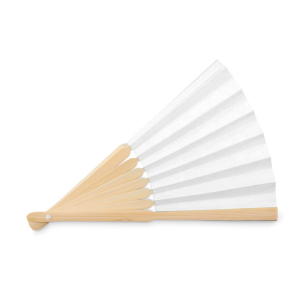 Manual hand fan Fanny Paper - White