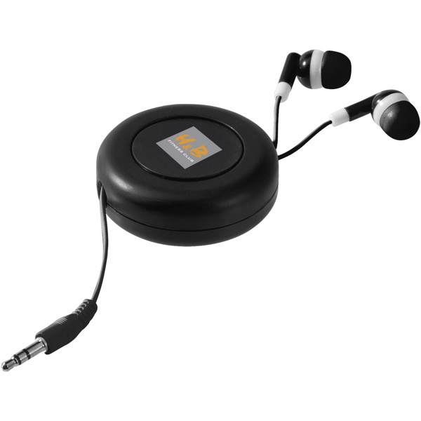 Reely retractable earbuds - Solid black