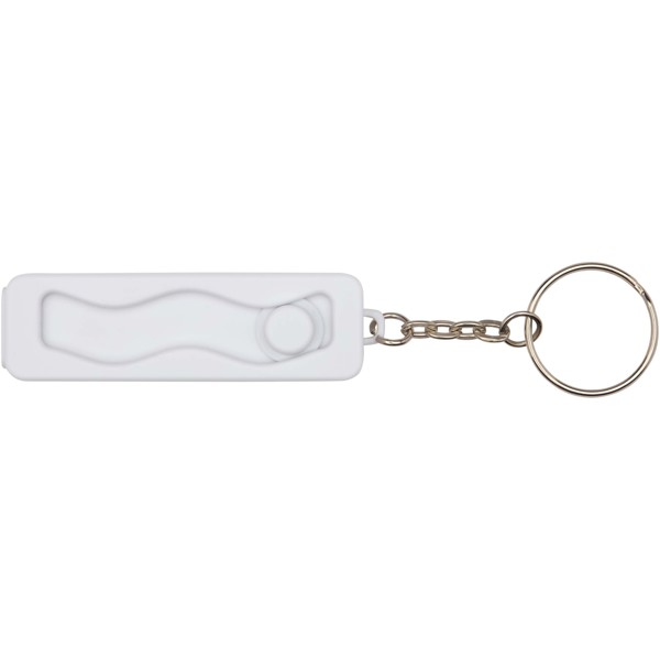 Aggia recycled plastic phone stand with fidget toy - White