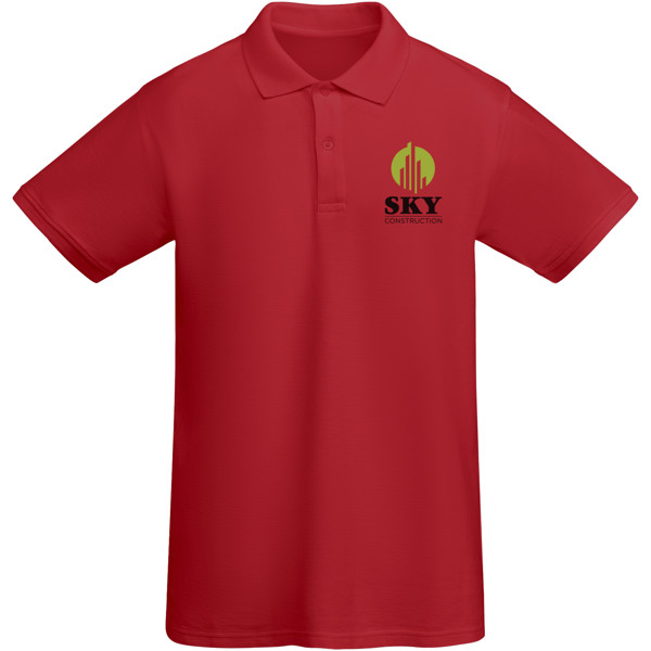 Prince organic cotton short sleeve men's polo - Red / 2XL