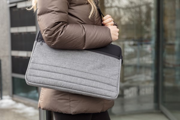 15" document laptop sleeve PVC free - Grey