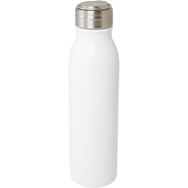 Harper 720 ml RCS certified stainless steel water bottle with metal loop - White