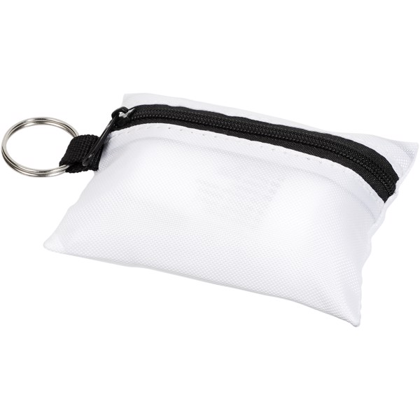 Valdemar 16-piece first aid keyring pouch - White