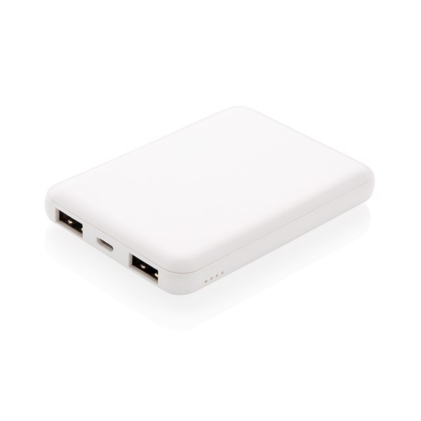High Density 5.000 mAh Pocket Powerbank - White