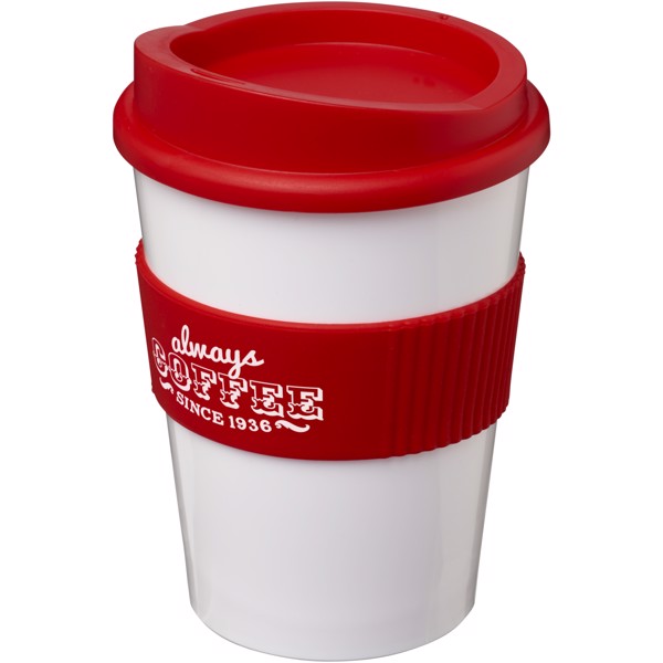 Hrnek s rukojetí Americano® medio 300 ml - Bílá / Červená s efektem námrazy