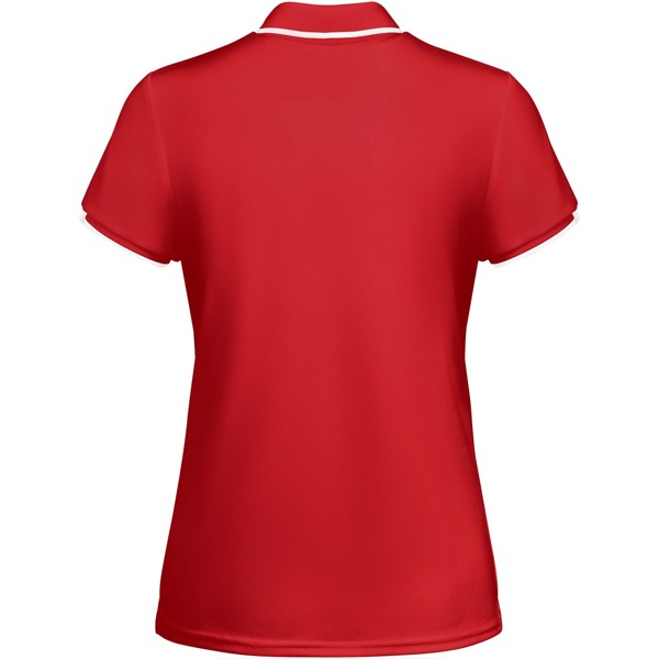 Tamil short sleeve women's sports polo - Red / White / roly-XL