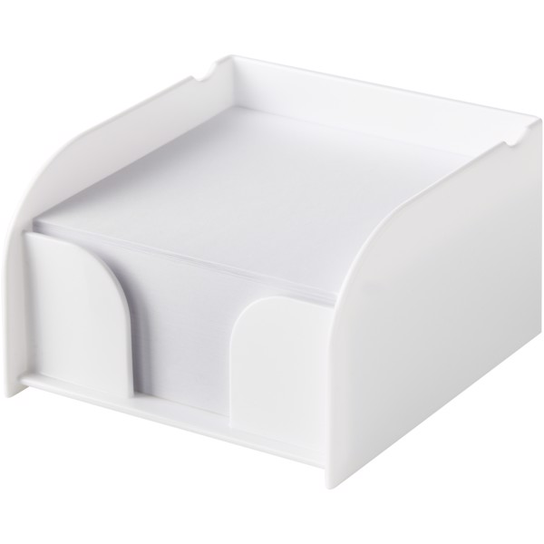 Soporte con taco de notas mediano "Vessel" - Blanco