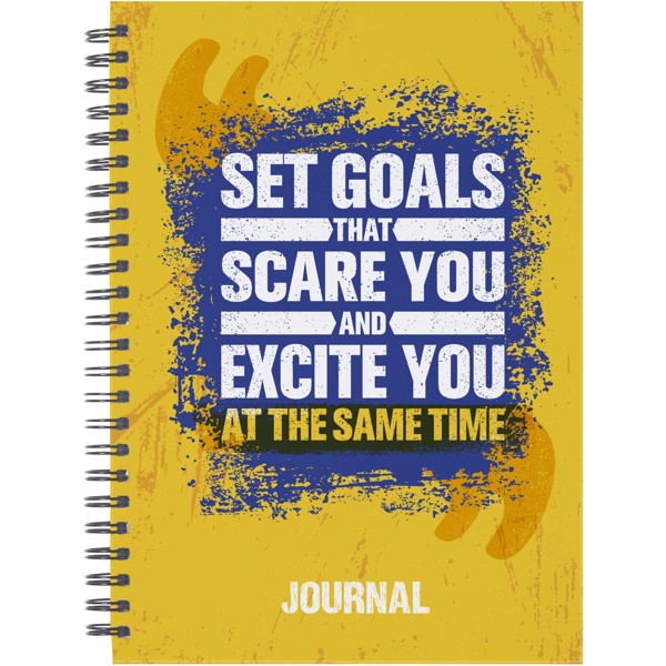 Desk-Mate® A5 hard cover journal - White / Black