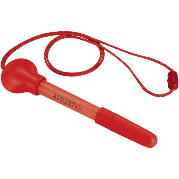Pompero con bolígrafo "Bubbz" - Rojo