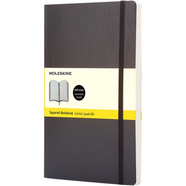 Classic PK soft cover notebook - squared - Solid black