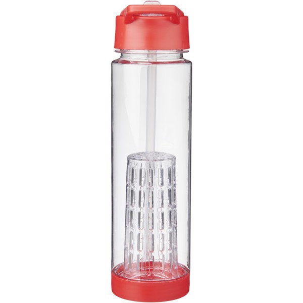 Tutti-frutti 740 ml Tritan™ infuser sport bottle - Transparent / Red