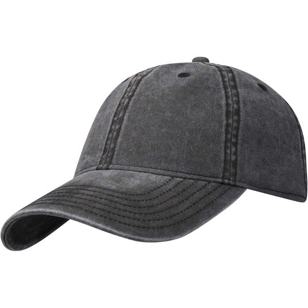 Grafton 6 panel washed cap - Black