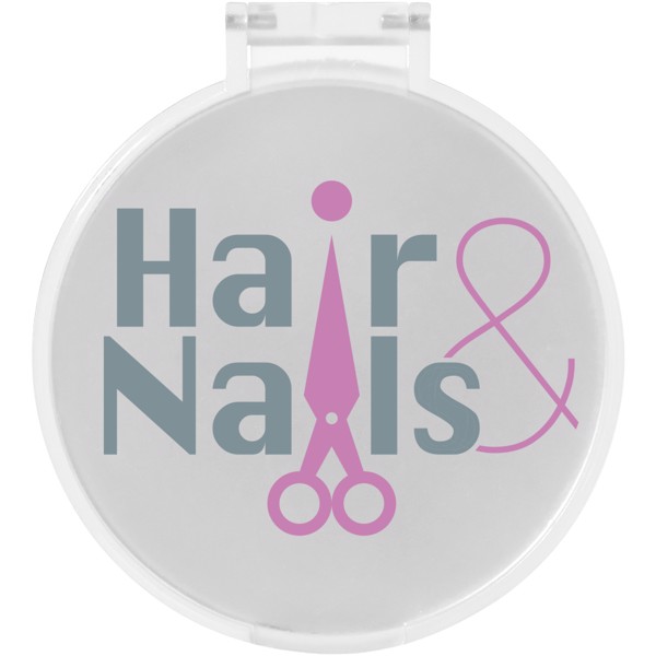 Carmen Glamour-Taschenspiegel - transparent weiss