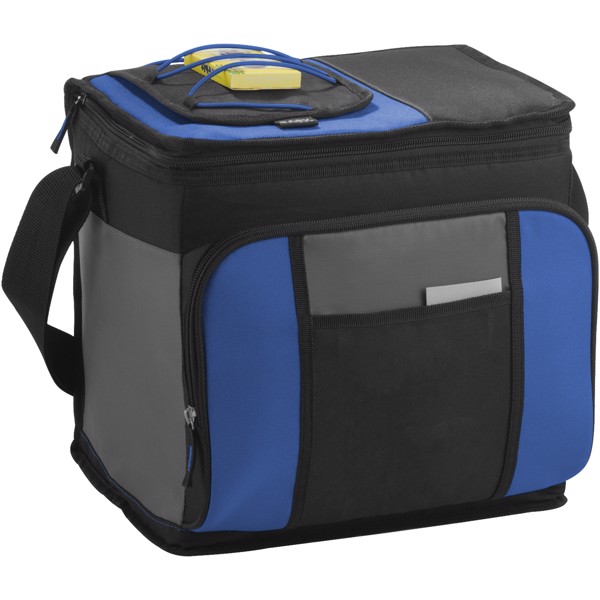 Easy-access 24-can cooler bag - Royal blue / Solid black / Grey