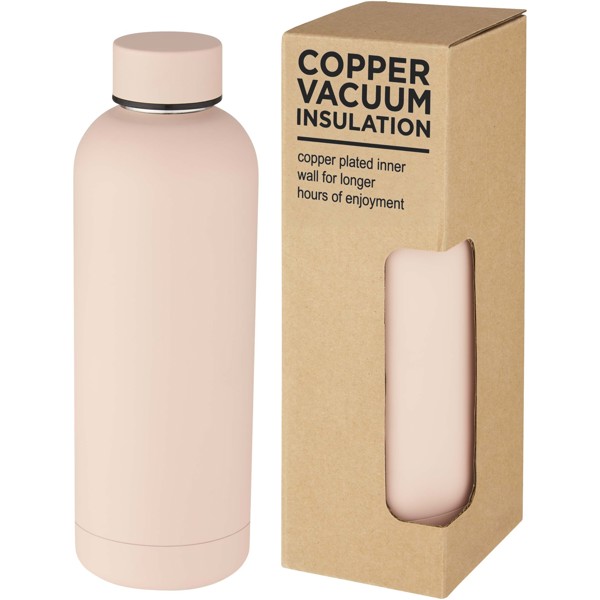 Spring 500 ml copper vacuum insulated bottle - Pale Blush Pink