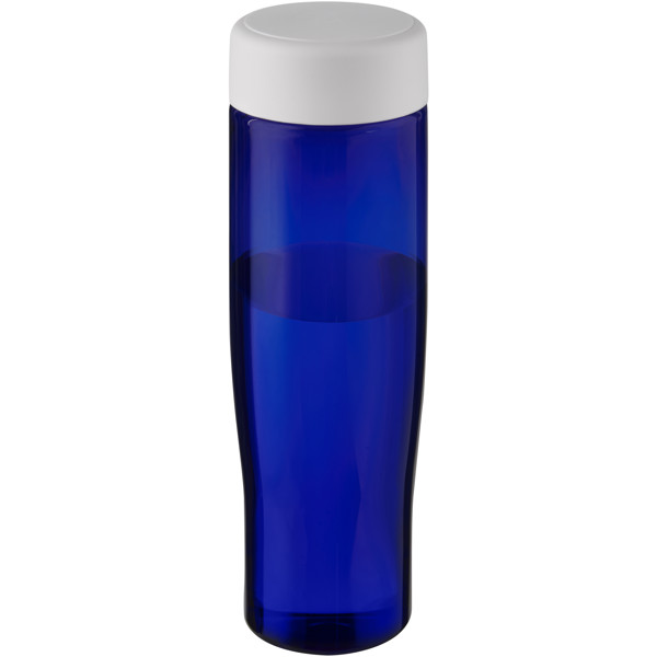 H2O Active® Eco Tempo 700 ml screw cap water bottle - White / Blue