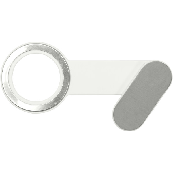 Hook recycled plastic desktop phone holder - White