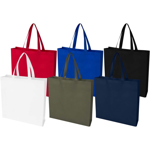 EcoSeal GRS recycled nonwoven gusset tote bag 12L - White