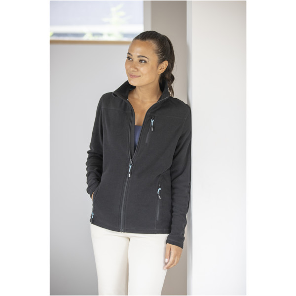 Amber women's GRS recycled full zip fleece jacket - White / 2XL