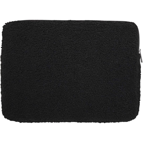 Bear 13\" GRS recycled sherpa laptop sleeve 2L - Black