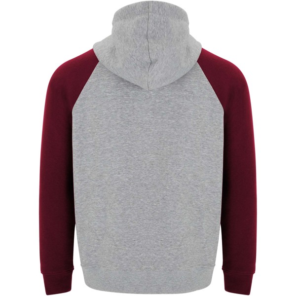 Badet unisex two-tone hoodie - Heather Grey / Garnet / 2XL