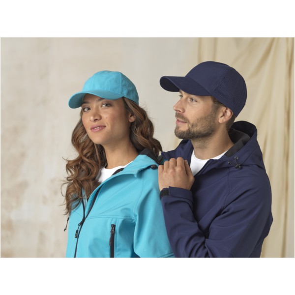 Mica 6 panel GRS recycled cool fit cap - White