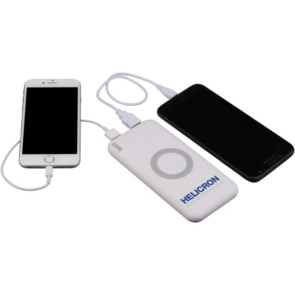 Coma 6000 mAh wireless power bank - White