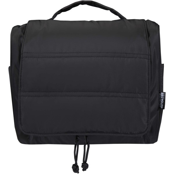Puffer GRS recycled hangable toiletry bag 8L - Black