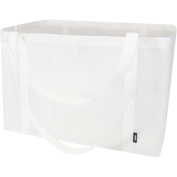 Jumbo GRS recycled non-woven extra large tote bag 65L - White