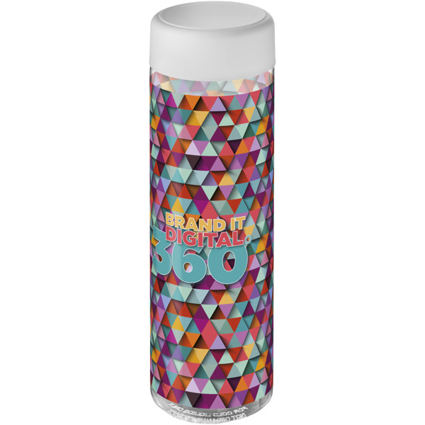 H2O Active® Vibe Bidón deportivo con tapa de rosca de 850 ml - Transparente / Blanco