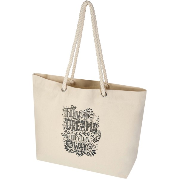 Florida 270 g/m² GRS recycled beach tote bag 18L - Natural / Natural
