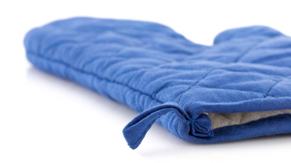 Kitchen Mitten Piper - White / Red