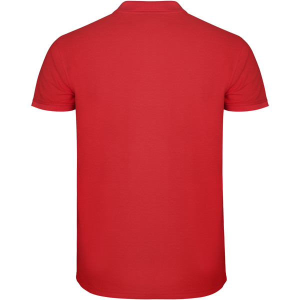 Star short sleeve kids polo - Red / 7/8