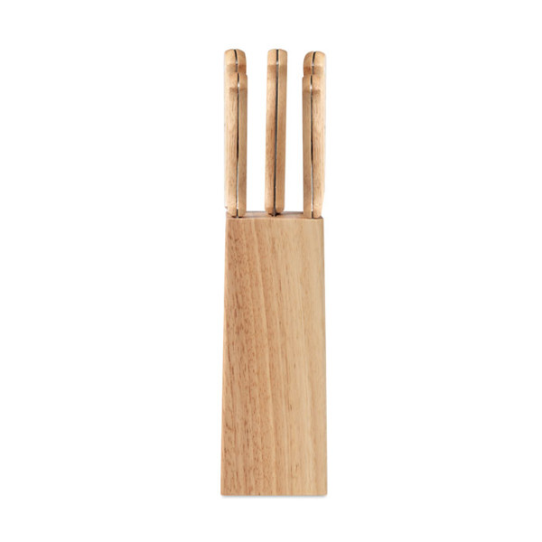 5 piece knife set in base Gourmet