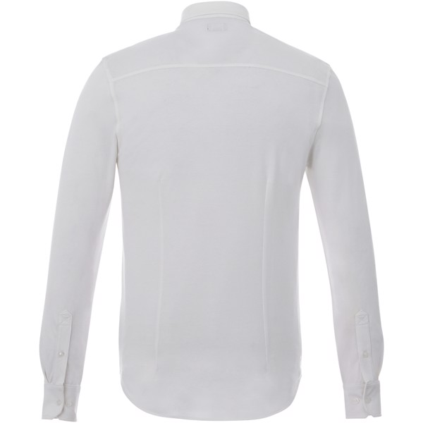 Bigelow long sleeve men's pique shirt - White / M