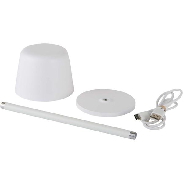 Alya rechargeable dimmable table lamp with 3 light modes - White