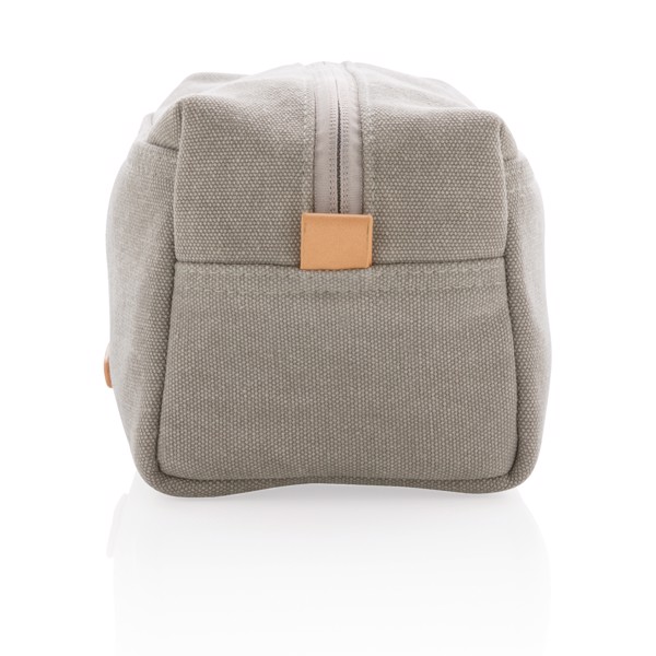 Canvas toiletry bag PVC free - Grey
