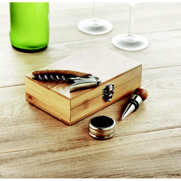 Wine set in bamboo box Sonoma